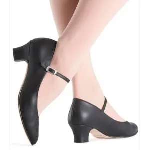Bloch Big Girls Womens S0304L Curtain Call Character Black Leather Dance Shoes 4