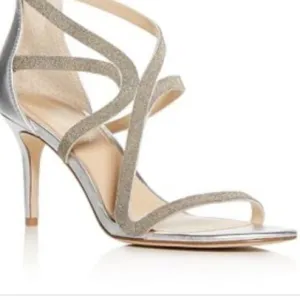 Bloomingdale’s $285 Imagine Vince Camuto PETARA Platinum Holiday Heels