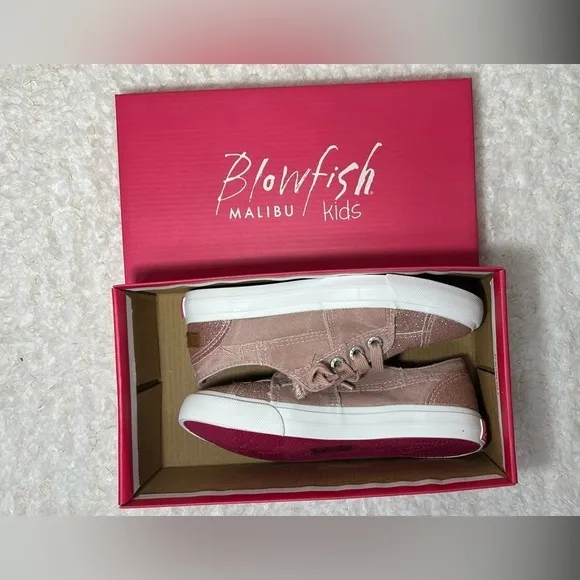 Blowfish Pink Glitter  Tennis Shoes Girls Size 1