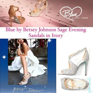 Blue by Betsey Johnson Sage Evening Sandals in Ivory, Women’s Size 5.5