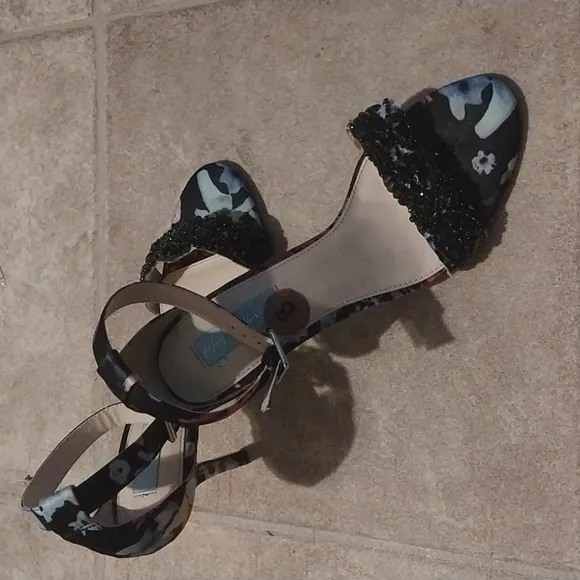 Blue by Betsy Johnson, Gina Embellished Evening Sandals Size 8