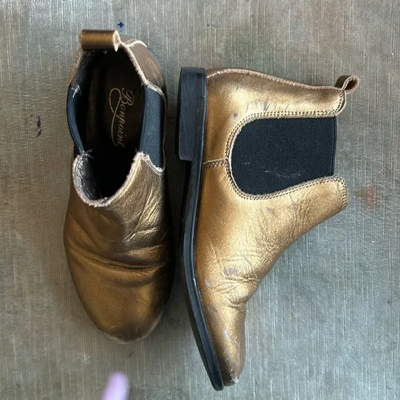 Bonpoint gold lame boots