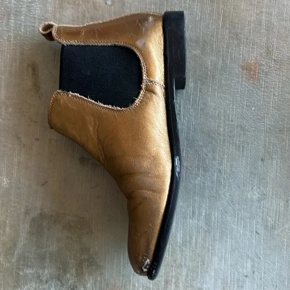 Bonpoint gold lame boots