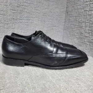 Boss Hugo Boss Men's Size 10 US Black Leather Lace up Oxford Dress Shoes Italy