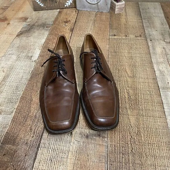Boss Hugo Boss Mens Brown Square Toe Dress Shoes Sz 11