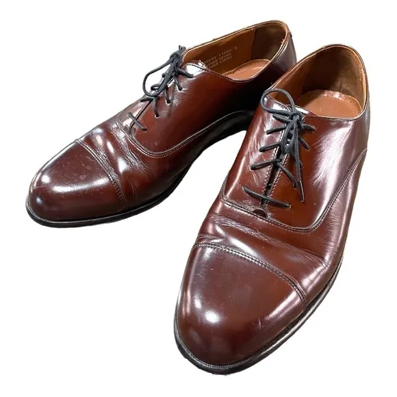 BOSTONIAN FIRST FLEX, MENS BROWN LEATHER DRESS SHOES. SIZE 11 1/2M