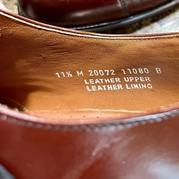 BOSTONIAN FIRST FLEX, MENS BROWN LEATHER DRESS SHOES. SIZE 11 1/2M