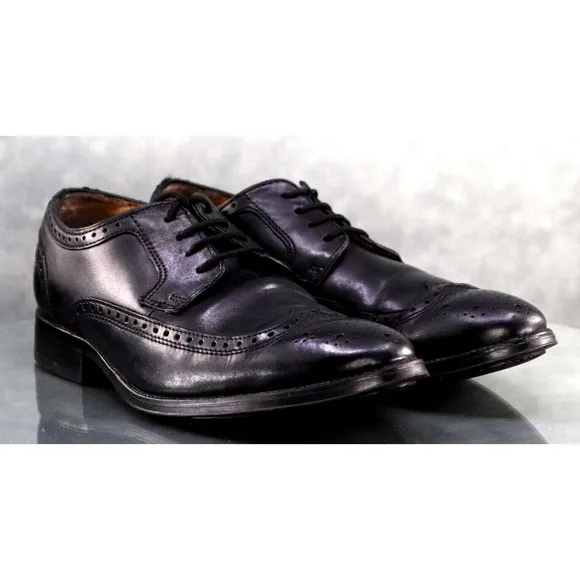 Bostonian  Men's Wingtip Brogue Dress Shoes Size 10 M Leather Black