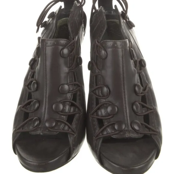 Bottega Veneta Brown Heeled Sandals - size 36.5