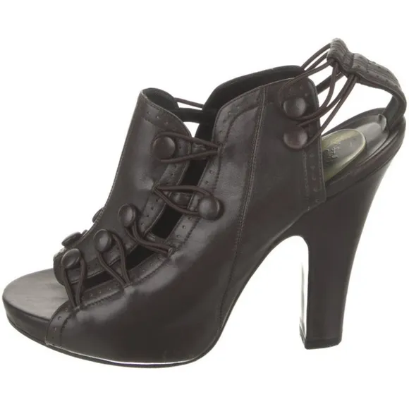 Bottega Veneta Brown Heeled Sandals - size 36.5