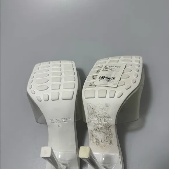 Bottega Veneta Stretch PVC Slide Sandals White Women’s EU 36/US 6
