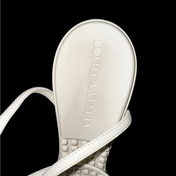 Bottega Veneta Women's Ivory Dot Ankle Strap Sandal Shoes Size 37.5