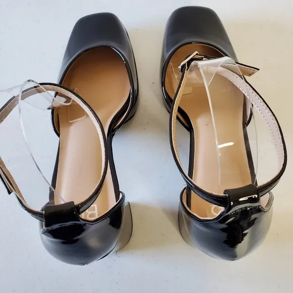 BP Fynn Ankle Strap Platform Pump Size 11 Block Heel Square Toe Shoe Unisex