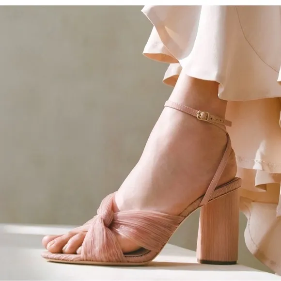 BRAND NEW Loeffler Randall Reed Pleated Sandals in Beauty
