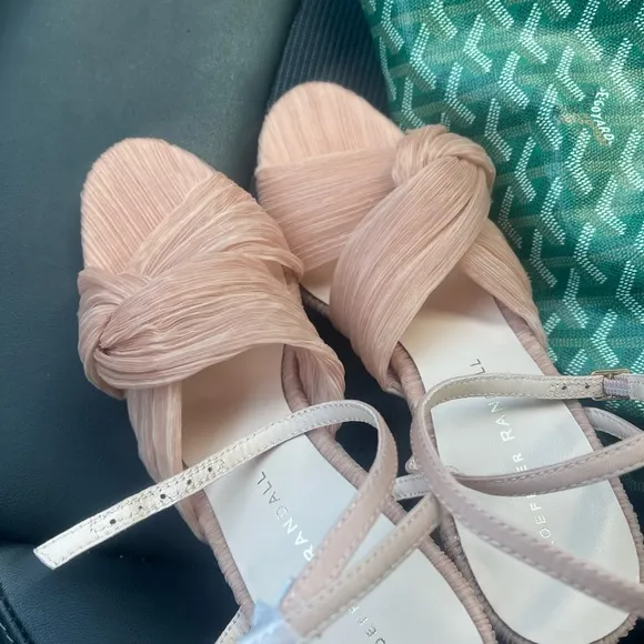 BRAND NEW Loeffler Randall Reed Pleated Sandals in Beauty