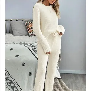 Brand New Fuzzy Knitted Loungewear Set