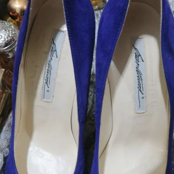 BRIAN ATWOOD Purple Suede Leather Platform Pumps Heels Stilettos B Savita sz 7