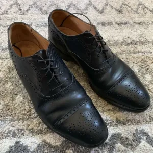 Brooks Bros X Peal &amp; Co Blk Medallion Alfred Sz 11