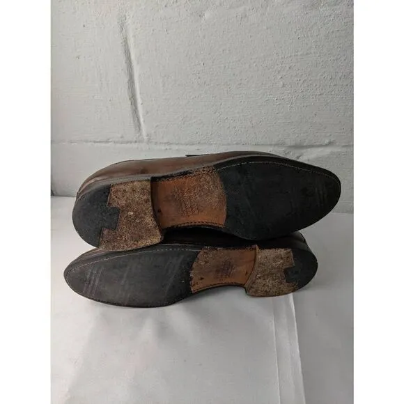 Brooks Brothers Men's Brooks Penny Loafers Dress Shoes Size 11 D Tan Leather Mad