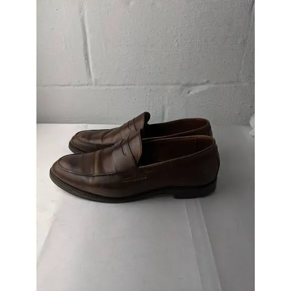 Brooks Brothers Men's Brooks Penny Loafers Dress Shoes Size 11 D Tan Leather Mad