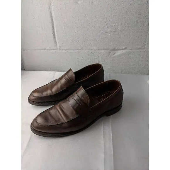 Brooks Brothers Men's Brooks Penny Loafers Dress Shoes Size 11 D Tan Leather Mad