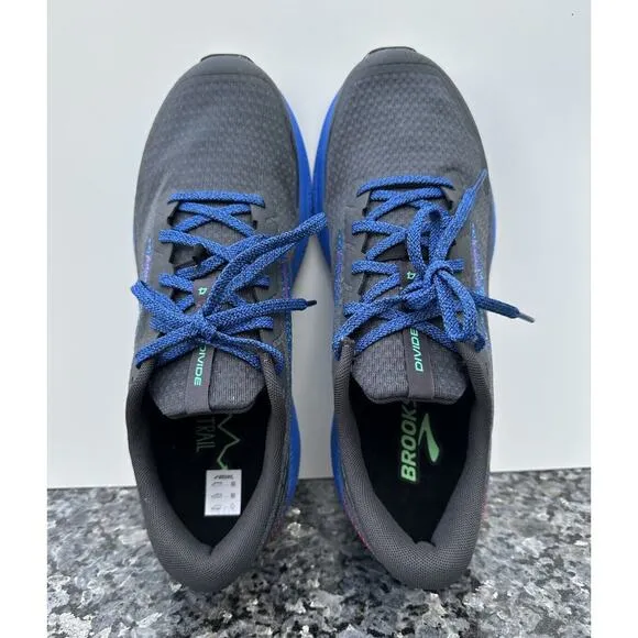 Brooks Divide 4 Men's Shoes Sneaker, Ebony Black Victoria Blue, Size 9 US