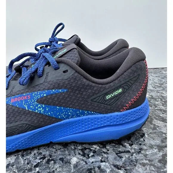 Brooks Divide 4 Men's Shoes Sneaker, Ebony Black Victoria Blue, Size 9 US