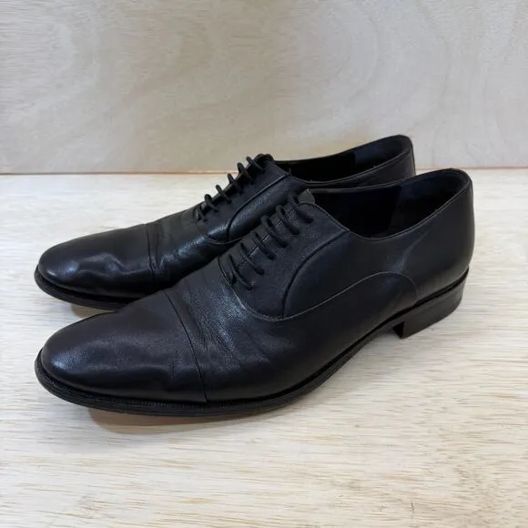 Bruno Magli Maioco Cap Toe Oxford Leather Dress Shoes Mens Size 10 Black F001 -7
