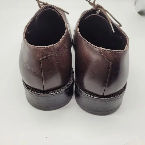 Bruno Magli Mens Size 8.5M Derby Dress Shoes Leather Square Toe Lace Up Brown
