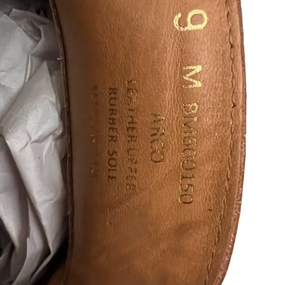 BRUNOMAGLI SLIP ON LOAFER COGNAC LEATHER, MENS DRESS SHOES SIZE 9M