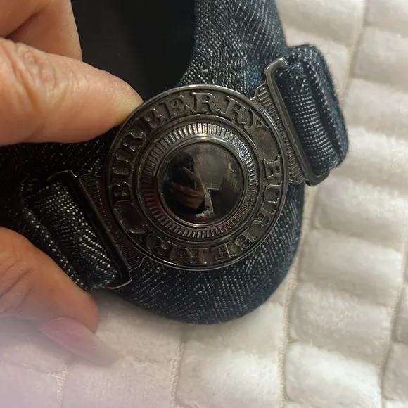 Burberry Black Flats with Decorative Toe