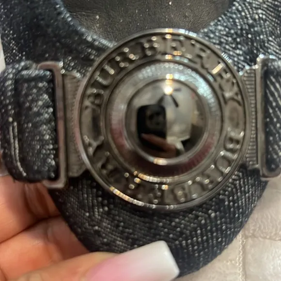 Burberry Black Flats with Decorative Toe