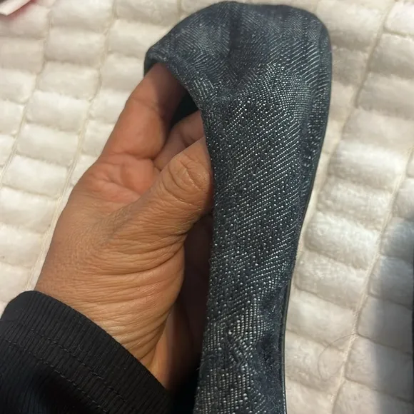 Burberry Black Flats with Decorative Toe