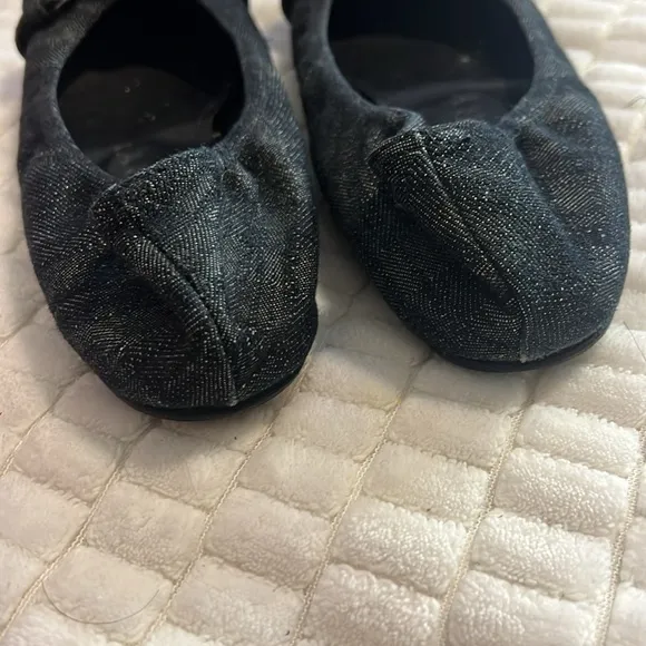 Burberry Black Flats with Decorative Toe