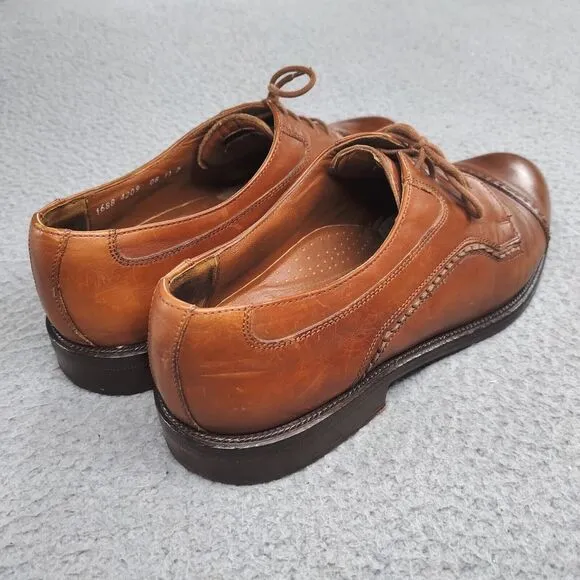 Cable &amp; Co Executive Cap Toe Oxford Dress Shoes Brown Leather Lace Up Mens 11 D
