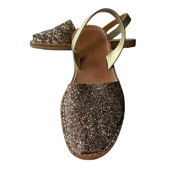 Calaxini Glitter Slide Sandals Size 37