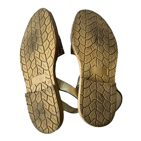 Calaxini Glitter Slide Sandals Size 37
