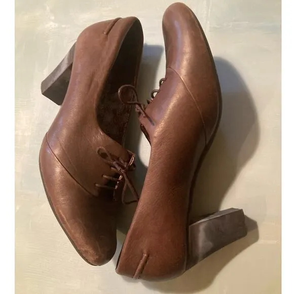 Camper Lace-up Oxford Brogue Heels Comfort w/ Box ~ 1940s Glam ~ Sz 40 10