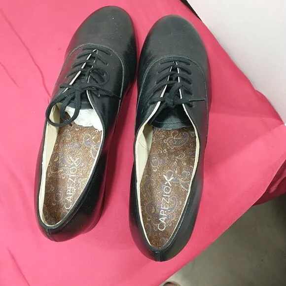 Capezio K-360 Mens SZ 12.5 WW Character Oxford Dance Shoes In Black.