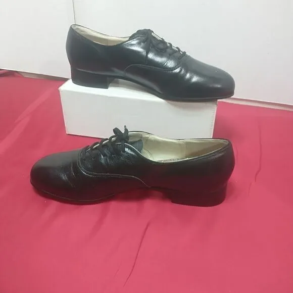 Capezio K-360 Mens SZ 12.5 WW Character Oxford Dance Shoes In Black.