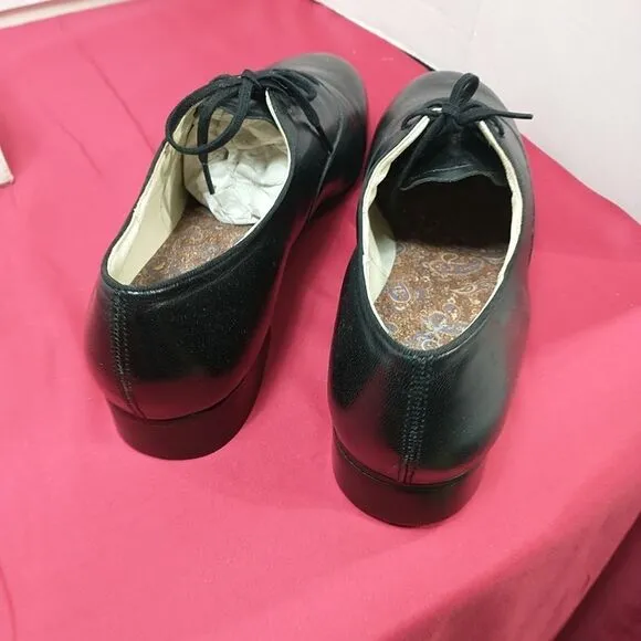 Capezio K-360 Mens SZ 12.5 WW Character Oxford Dance Shoes In Black.