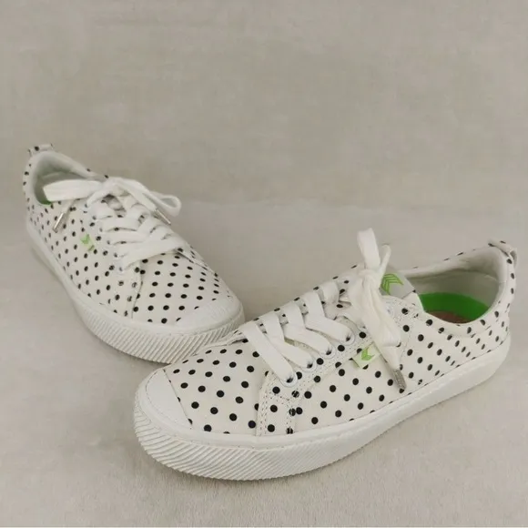 Cariuma OCA Low Black Polka Dots CanvasSneaker Shoes Womens