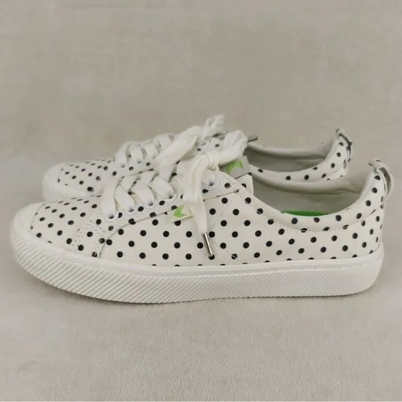 Cariuma OCA Low Black Polka Dots CanvasSneaker Shoes Womens