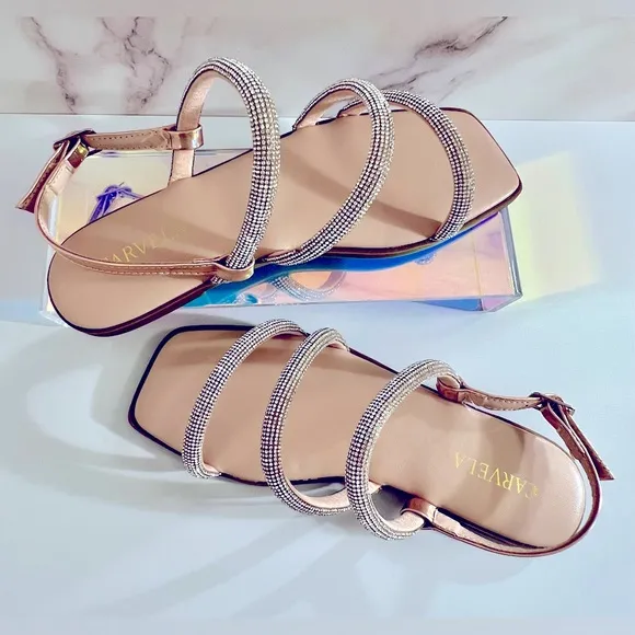 Carvela Girls Kelly Rhinestone Embellished Banded Sandals