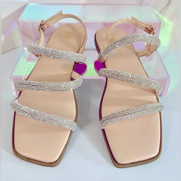 Carvela Girls Kelly Rhinestone Embellished Banded Sandals
