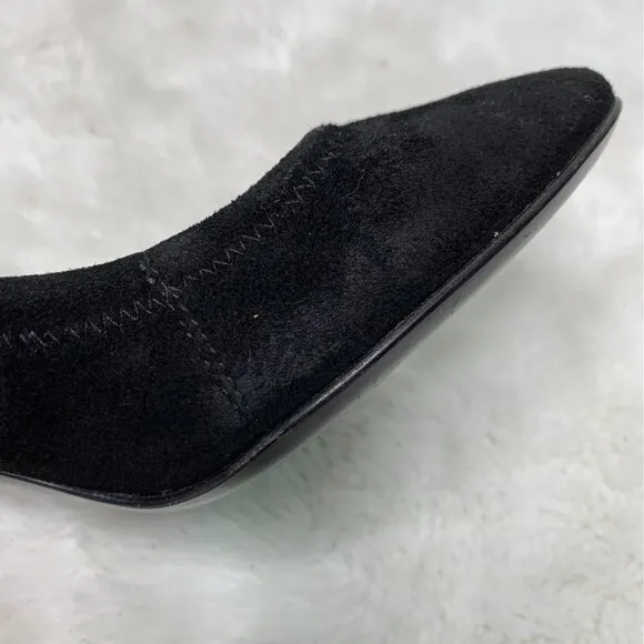 Casadei Women’s Black Suede and Leather Heels Pumps Size 5