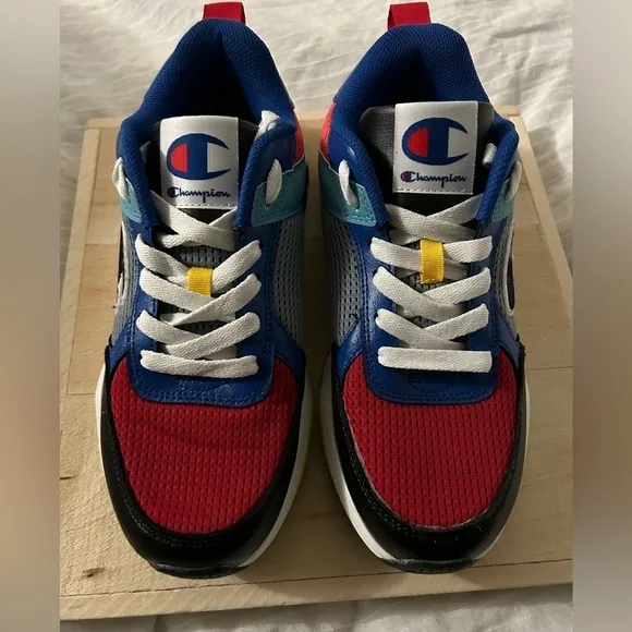 Champion 93 Eighteen SP Block Mens Shoes Size 9M Black Multi CM100253M VGUC