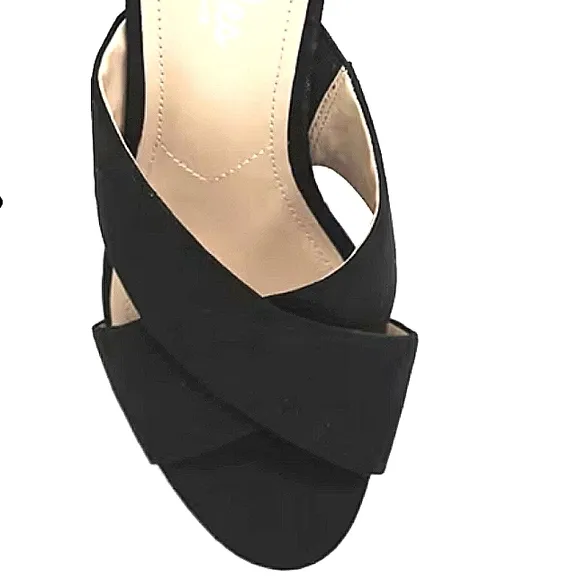 CHARLES DAVID Latrice Suede/Cork Slip-On Slide Mule Platform Sandals NWT