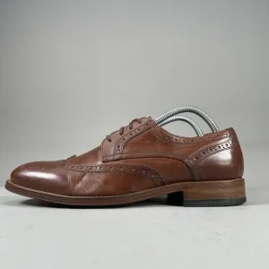 Charles Tyrwhitt Men’s Size 7.5 Brown Leather Wingtip Oxford Dress Shoes Lace Up