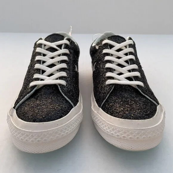 Chiara Ferragni X Converse Chuck Taylor Low Top Sneakers US 6 Black Glitter